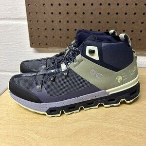 ON Cloudtrax Water Repellent Hiking Shoes Navy/Green Purple Women's ’s Size 9